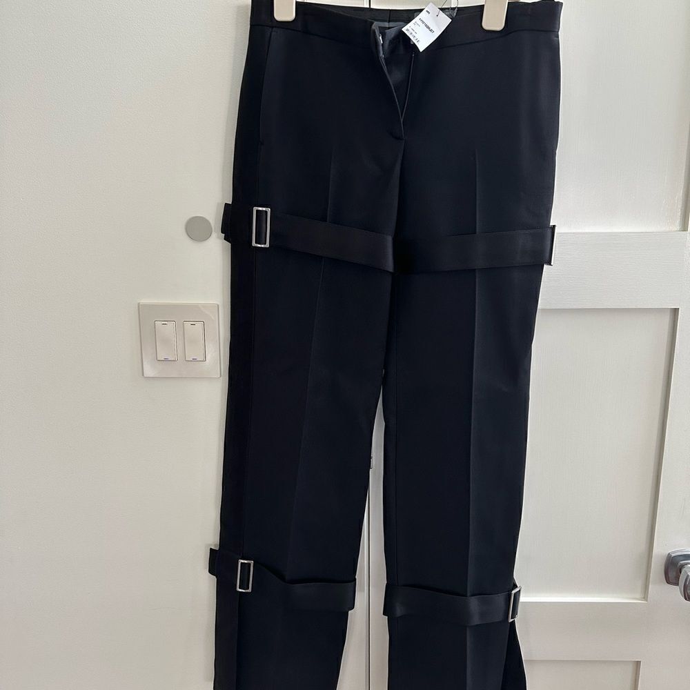 Alexander McQueen Black Trousers with Buckle Detail